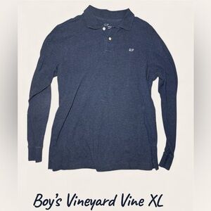 Vineyard Vines Boy’s Dark Blue Long Sleeve Polo